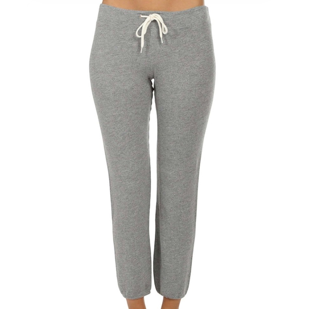 MONROW Dark Heather Gray SWEATER FEEL SWEATPANTS JOGGERS PANTS Drawstring SZ S